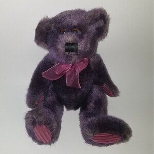 Purple Teddy Bear Bean Bag Plush 6" Stuffed Animal Toy MTY International Ribbed